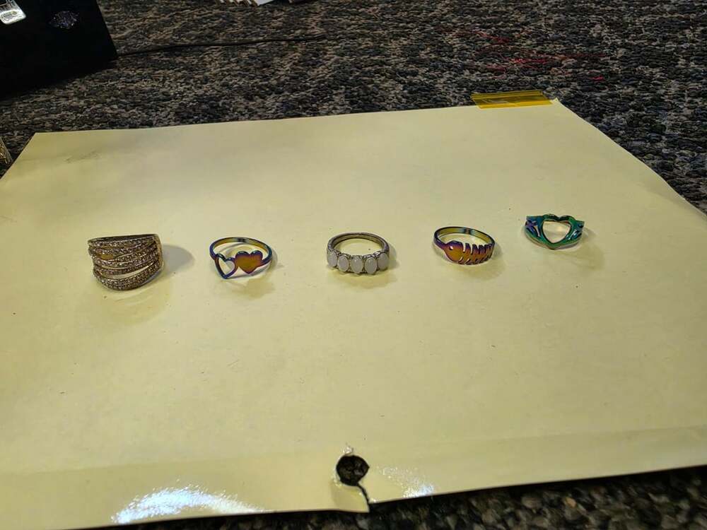 Unbranded Fashion Jewelry Rings Size 8 Lot Of 5